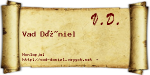 Vad Dániel névjegykártya