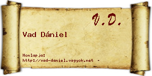 Vad Dániel névjegykártya